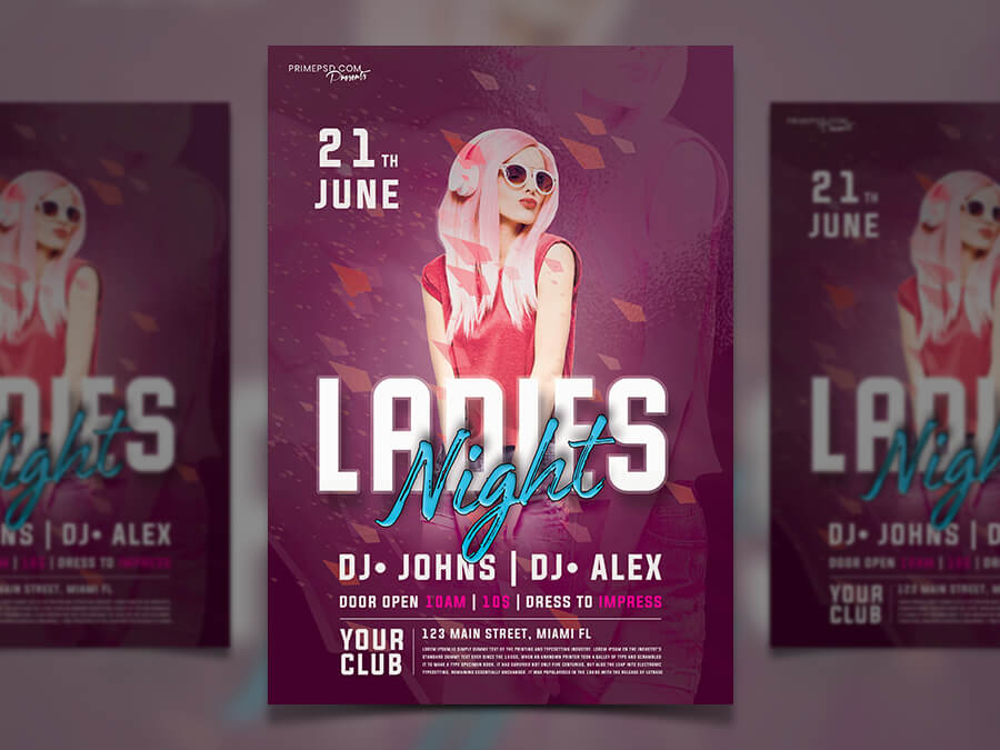 ladies night, ladies night flyer, laddies night flyer, flyer psd, psd flyer, ladies night free psd flyer, primepsd, prime psd, psdfreebeis, flyer, psd, party flyer, party