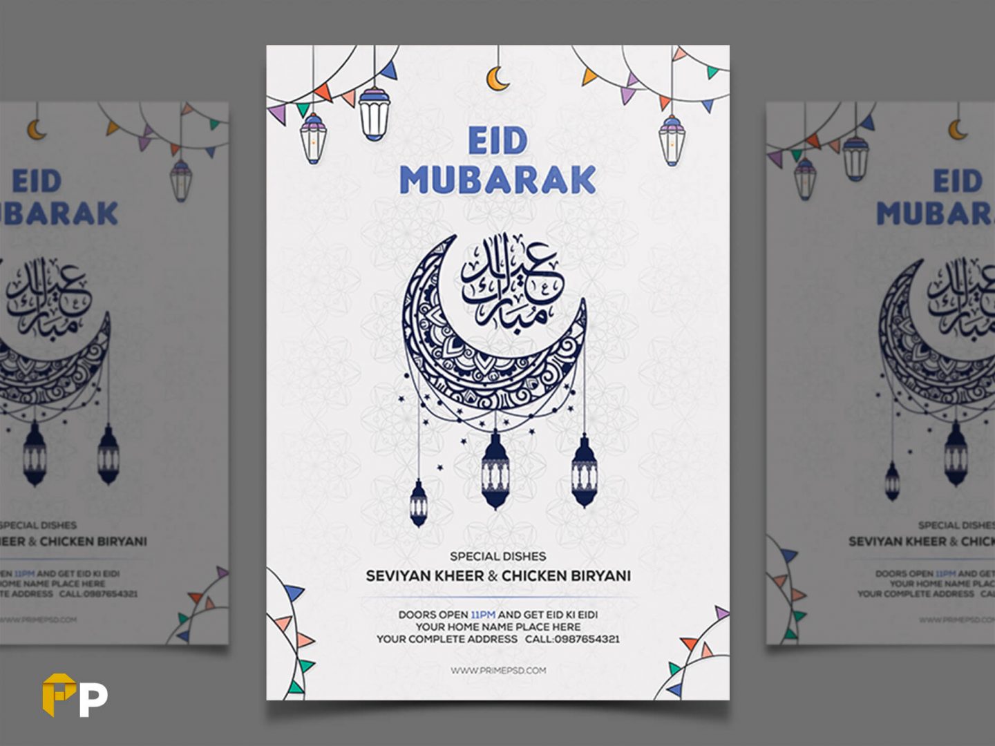 eid mubarak flyer psd