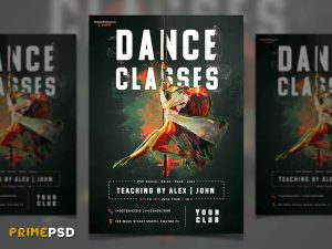 dance, flyer, dance flyer, dance classes flyer, dance class flyer, psd flyer, dance class psd flyer, primepsd, prime psd, psd freebies, psdfreebies, dance class free flyer