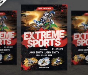 extreme sport flyer psd