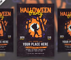 halloween flyer psd