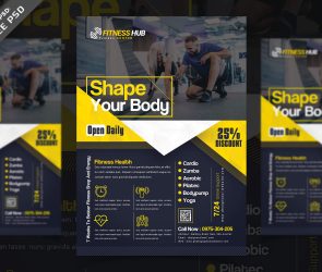 gym flyer psd