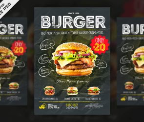 burger flyer free psd