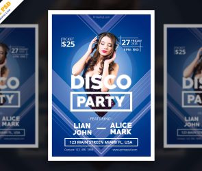 disco party flyer free psd