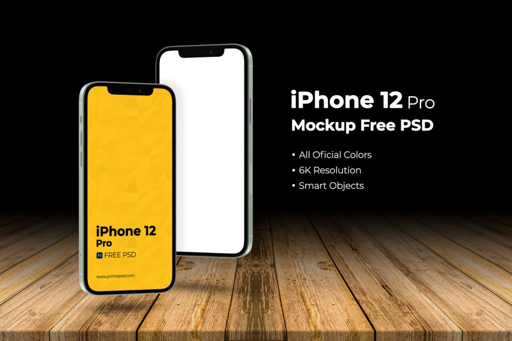 iPhone 12 Pro Free Premium Mockup PSD - PrimePSD