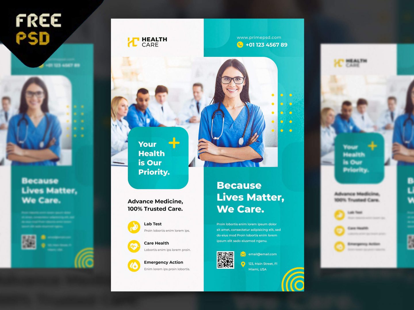 medical, medical flyer, medical flyer psd, medical flyer free psd, medical flyer new psd, medical new flyer, primepsd, psdbuddy, flyer design, free psd flyer