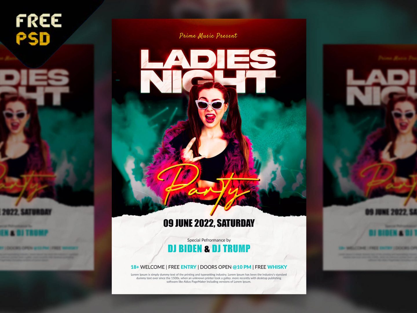 ladies night, ladies night party, ladies night party flyer, party flyer, party flyer design, ladies night party flyer design, ladies night flyer psd, ladies night party flyer psd, party flyer psd template, primepsd